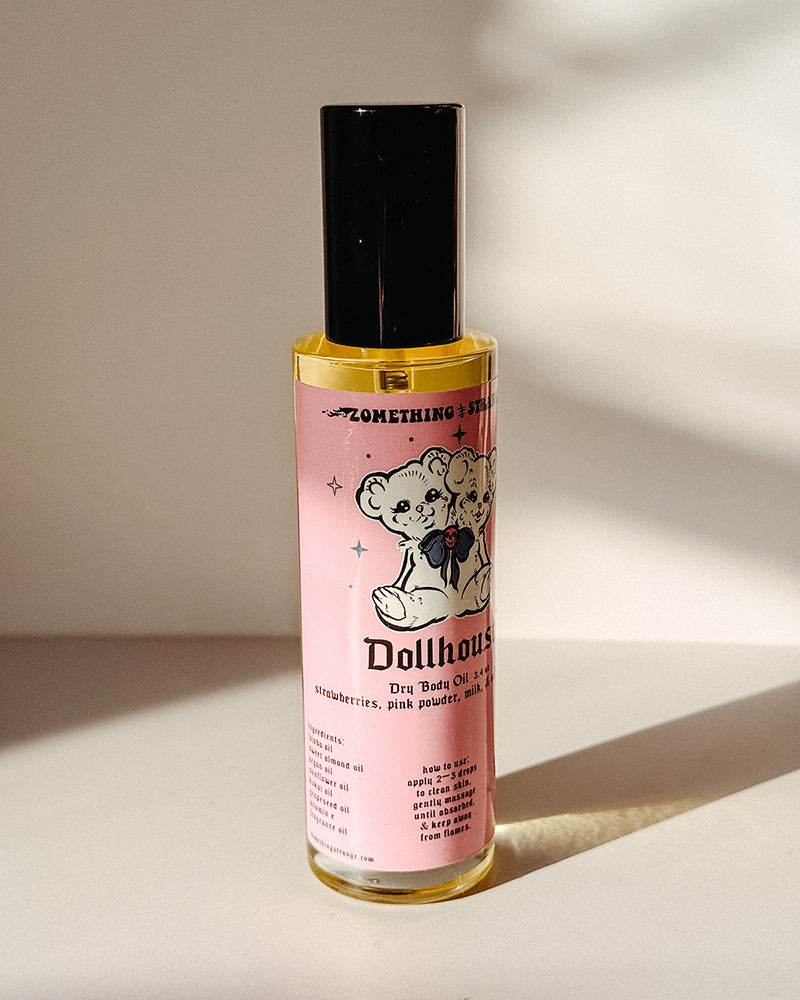 New Dollhouse Full Size & Travel Size Dry Body Oil