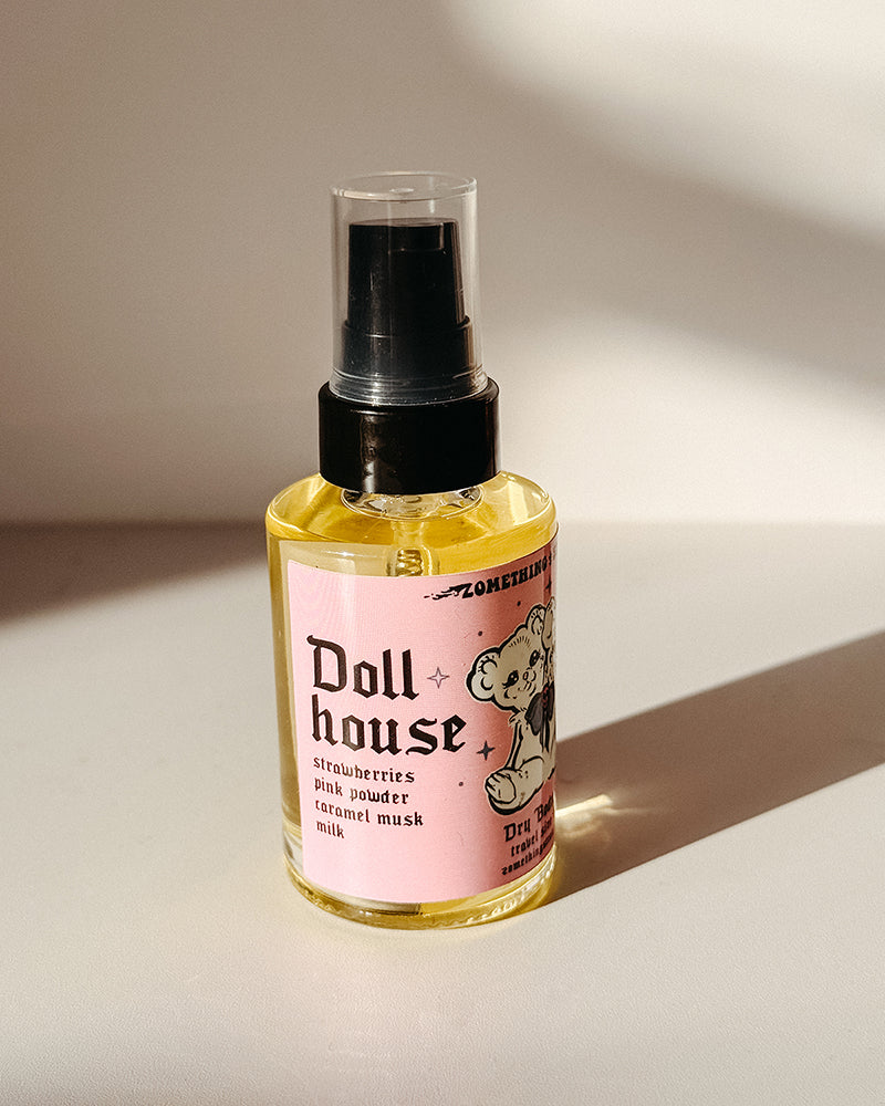 New Dollhouse Full Size & Travel Size Dry Body Oil