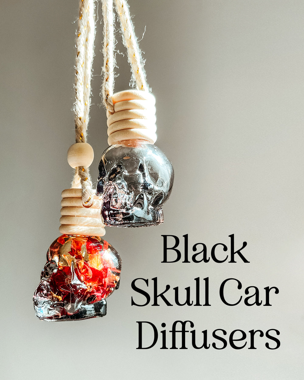 Black Skulls Bottle Car Diffuser -SOLD OUT