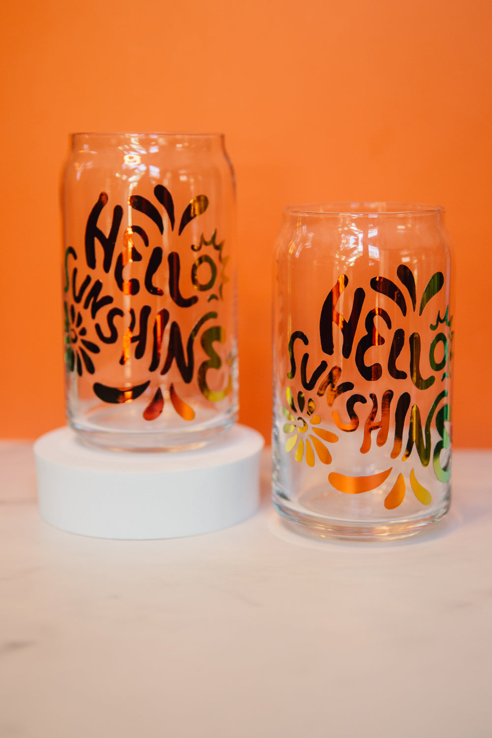 Hello Sunshine • 16OZ GLASS CUP