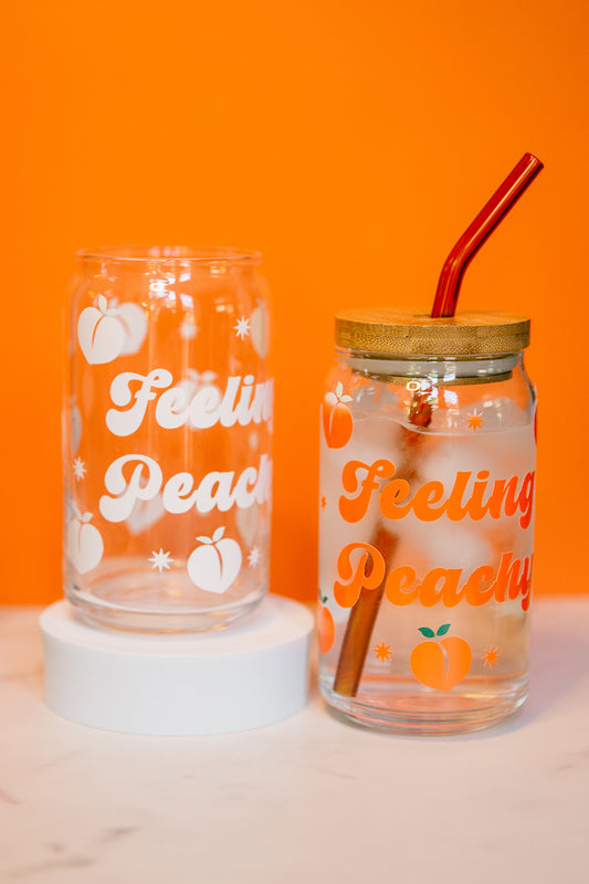Feeling Peachy • 16 OZ GLASS CUP