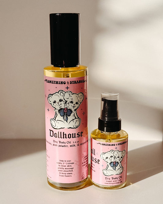 New Dollhouse Full Size & Travel Size Dry Body Oil
