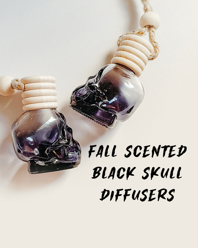 Unique Fall Scented Black Skulls Car Diffuser