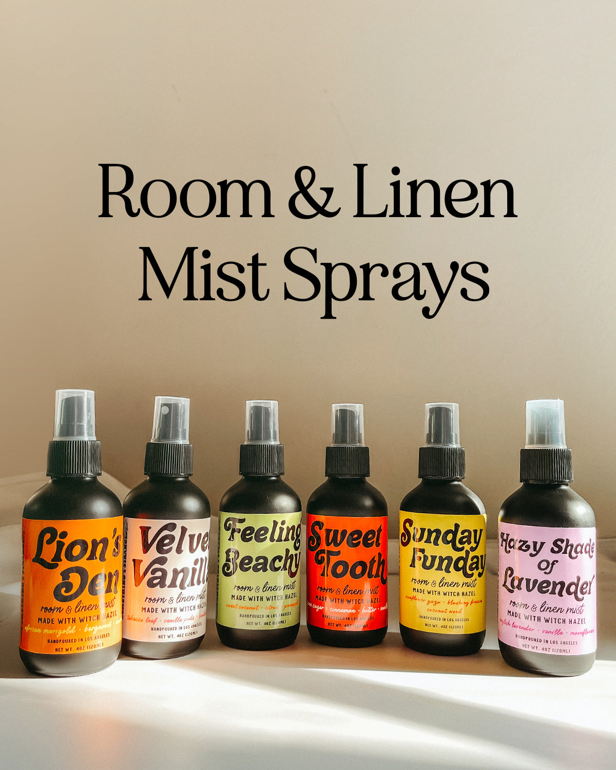 Freshly Scented Room & Linen Mist Sprays